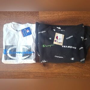 NEW Champion Hoodie & Long Sleeve Tee boys sz L
